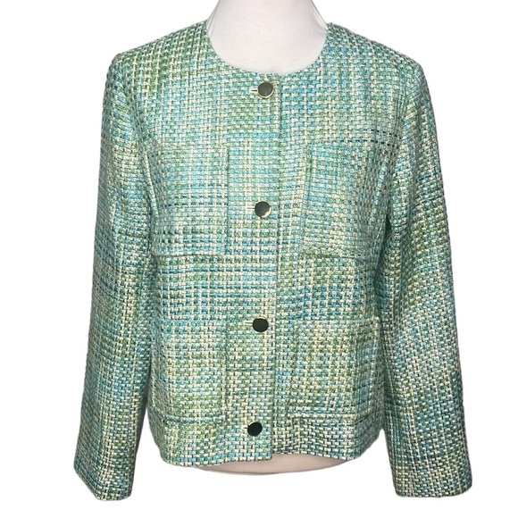 Halogen Tweed Blazer Green - Picture 1 of 5